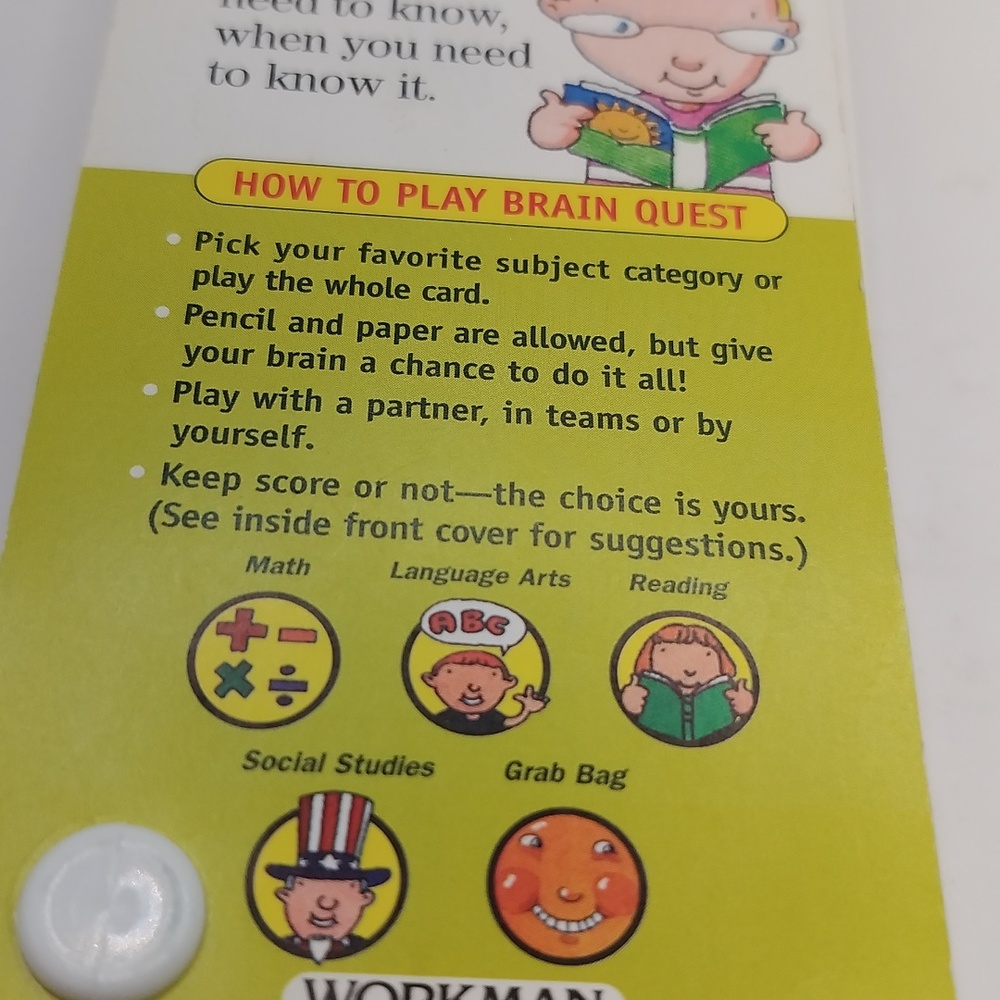 Brain Quest Q&A Grade 1 (Decks 1 & 2) and Grade 2 (Deck 1) Revised 3rd Ed 2005 - Picture 9 of 14
